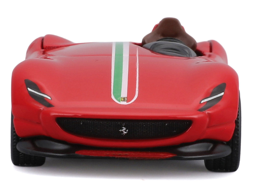 Ferrari Monza SP1 Red with Italian Flag Stripes "Speed Icons" Series 1/64 Diecast Model Car by Maisto-2