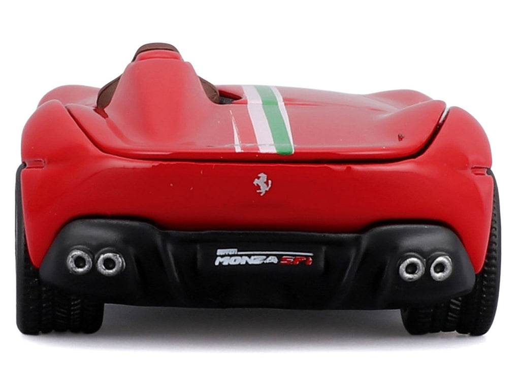 Ferrari Monza SP1 Red with Italian Flag Stripes "Speed Icons" Series 1/64 Diecast Model Car by Maisto-1