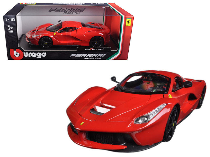 Ferrari LaFerrari F70 1/18 Diecast Model Red Black Wheels Bburago-0