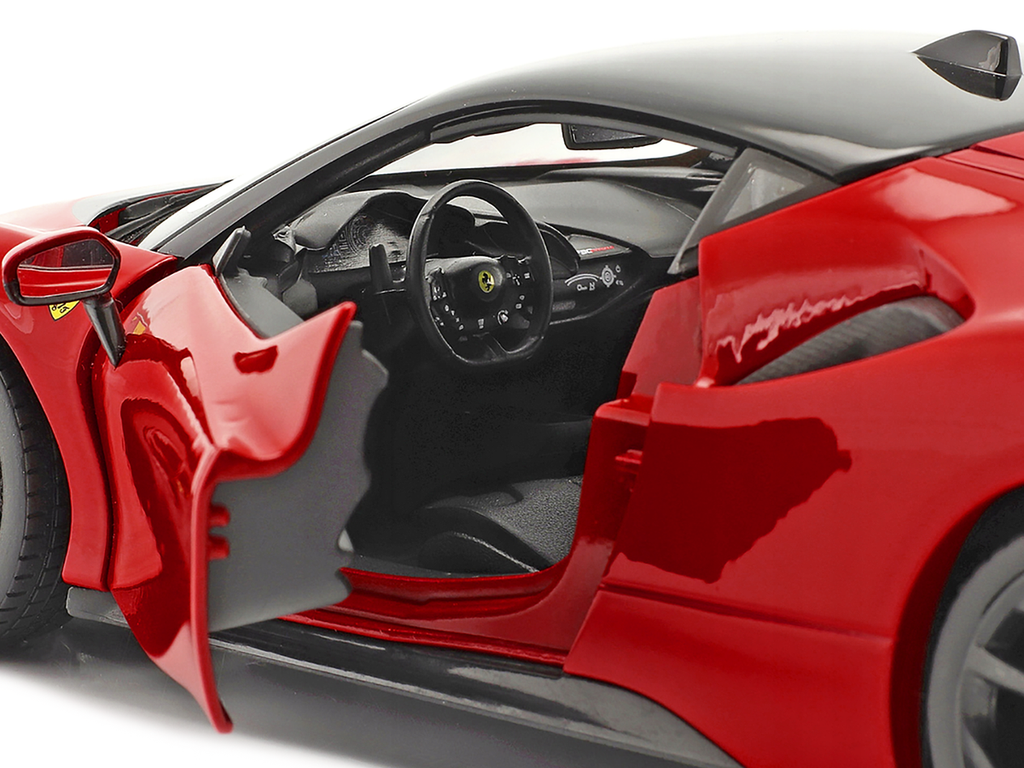Bburago 1/18 Ferrari SF90 Stradale Red Black Top Diecast Model Car-1