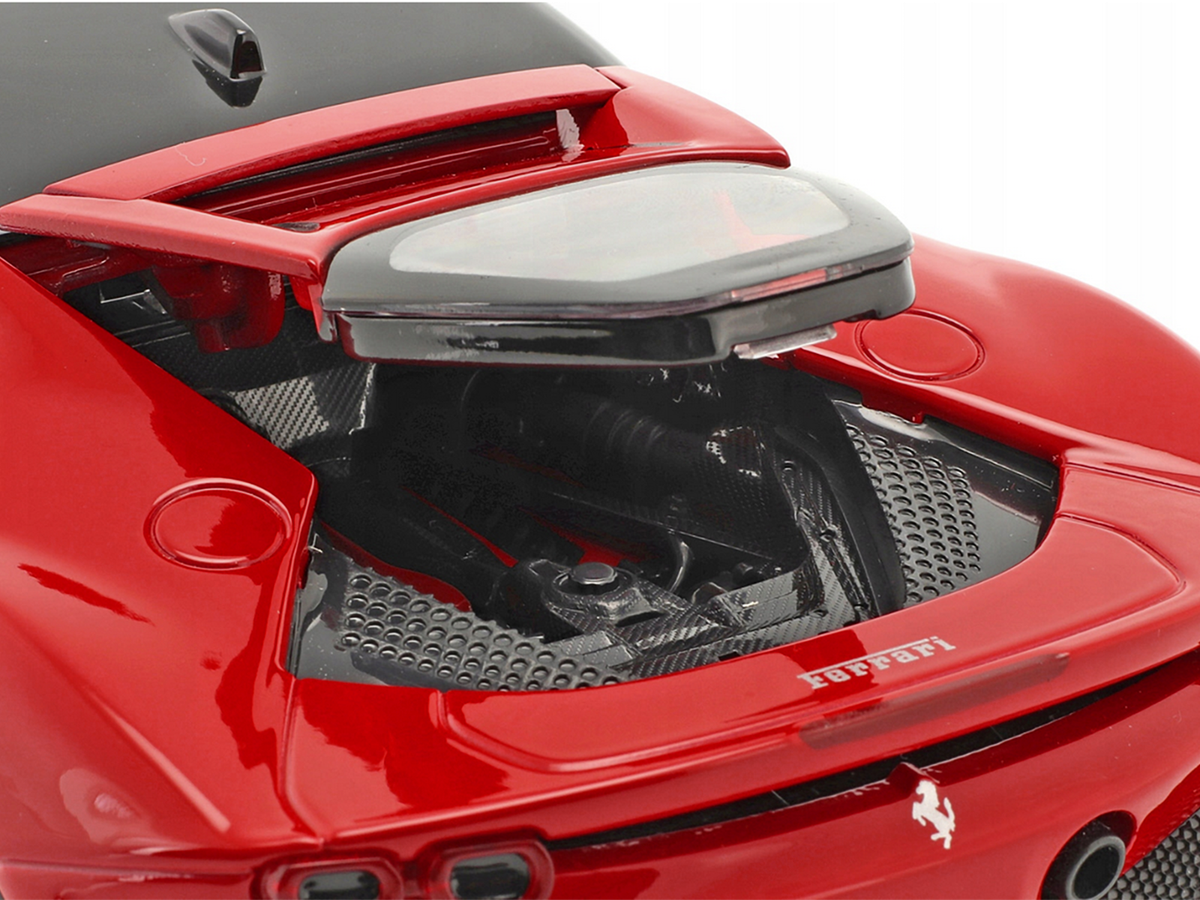 Bburago 1/18 Ferrari SF90 Stradale Red Black Top Diecast Model Car-2