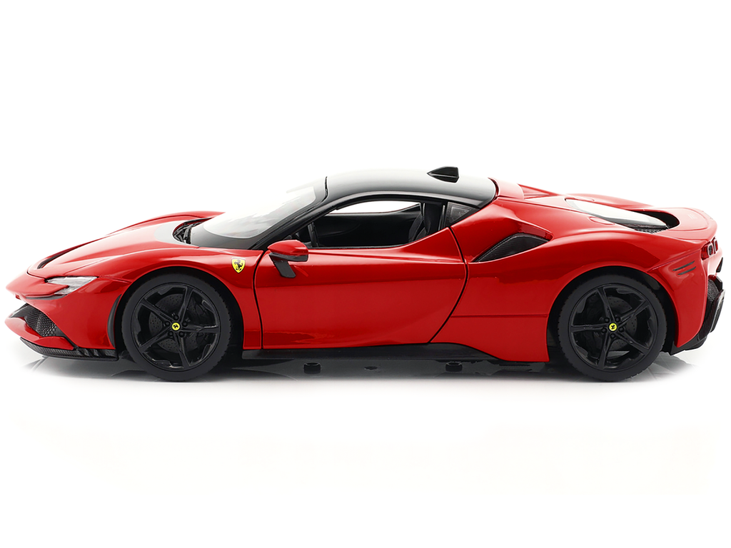 Bburago 1/18 Ferrari SF90 Stradale Red Black Top Diecast Model Car-3