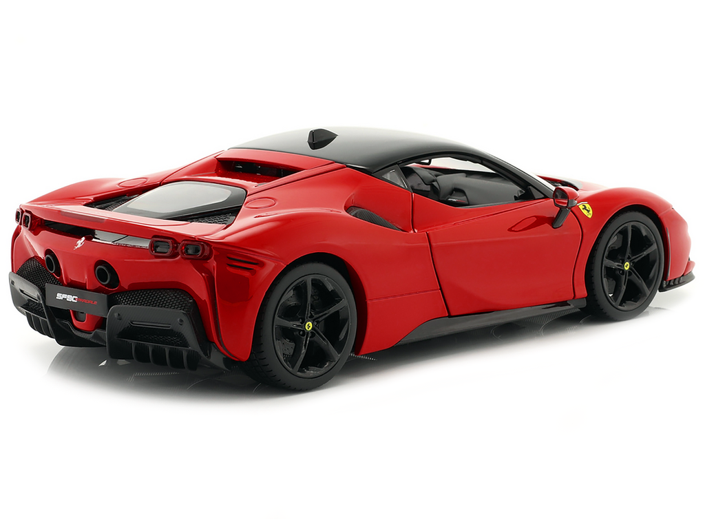 Bburago 1/18 Ferrari SF90 Stradale Red Black Top Diecast Model Car-4