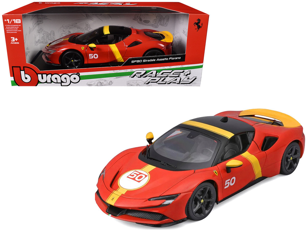 Ferrari SF90 Stradale Assetto Fiorano 1/18 Diecast Model Car by Bburago-4