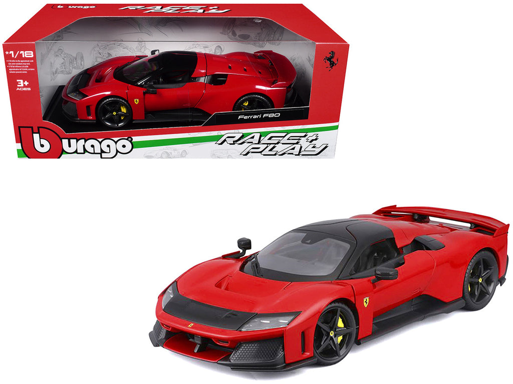 Ferrari F80 1/18 Diecast Model Car by Bburago Race Play Series-0