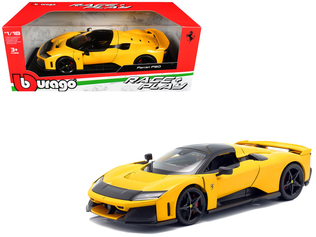 Bburago 1:18 Ferrari F80 Yellow/Black — product image 5