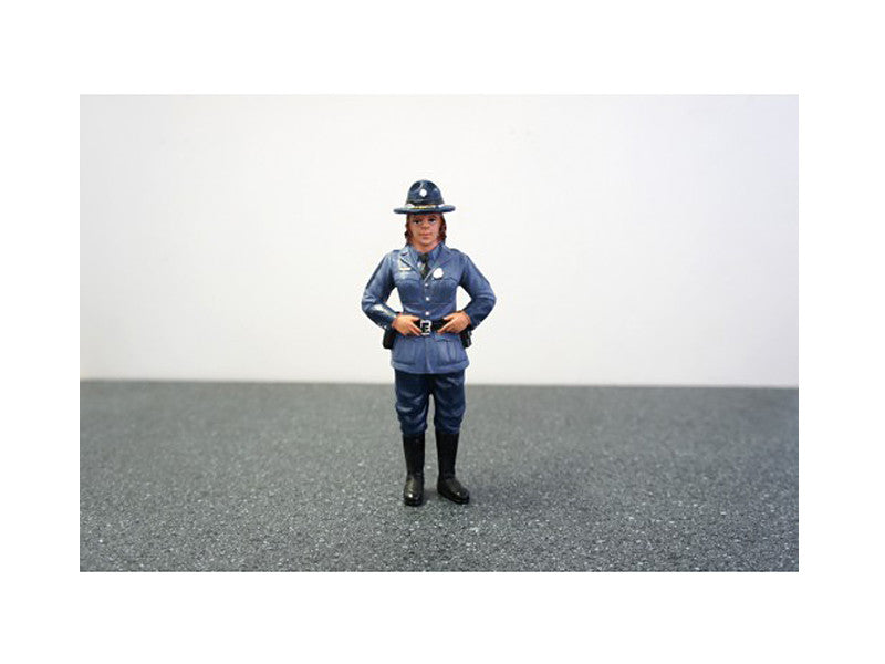 State Trooper Sharon Figure For 1:18 Diecast Model Cars by American Diorama-0