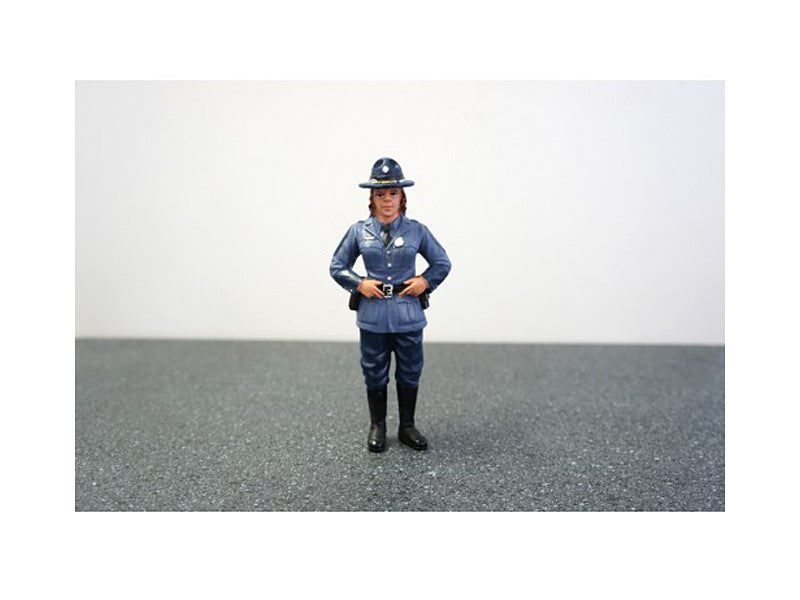 State Trooper Sharon Figure For 1:24 Diecast Model Cars by American Diorama-0
