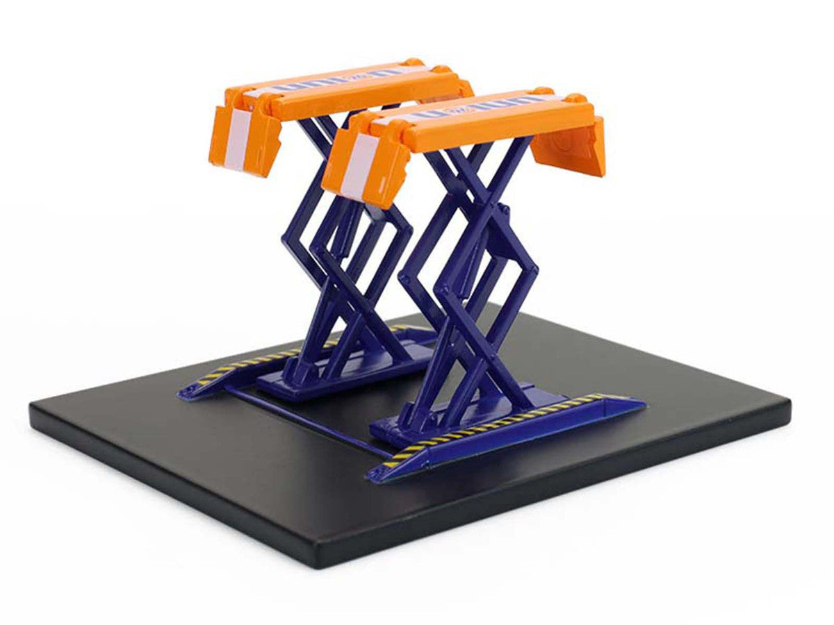 Automotive Double Scissor Lift "Union 76" Orange and Blue "Double Scissor Lifts" Series 2 1/64 Diecast Model by Greenlight-2