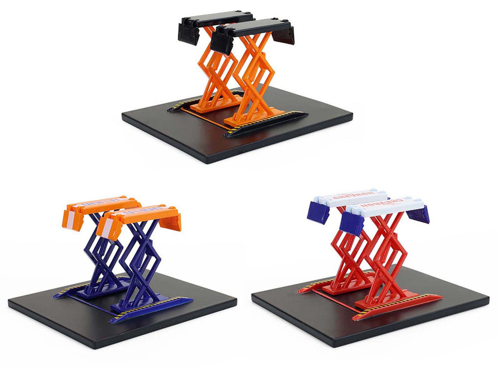Automotive "Double Scissor Lifts" Series #2 Set of 3 pieces 1/64 Diecast Models by Greenlight-3