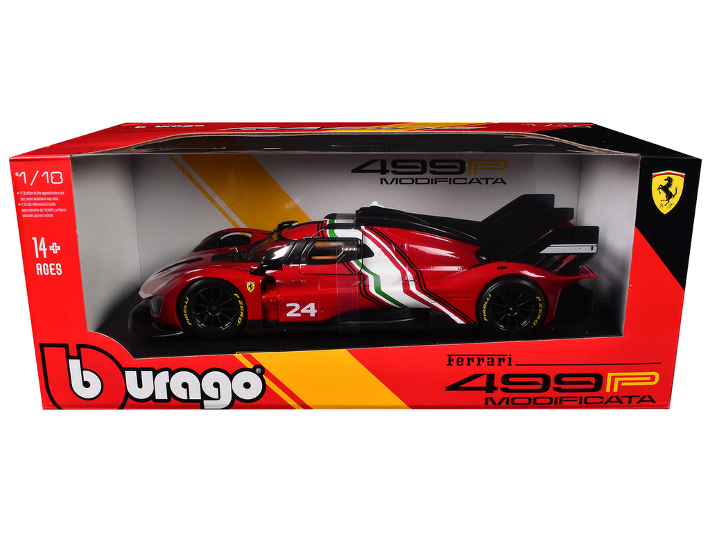 Ferrari 499P Modificata #24 1/18 Diecast Model Car by Bburago-2