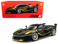 Ferrari FXX-K #44 1/18 Diecast Model Black Yellow Stripes Bburago-0
