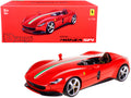 Ferrari Monza SP1 1/18 Diecast Model Car Red Italian Flag Stripes-0