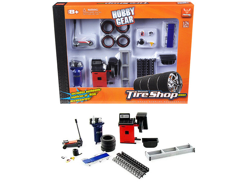 Phoenix Toys 1/24 Scale Repair Tire Shop Tools Accessories Set-0