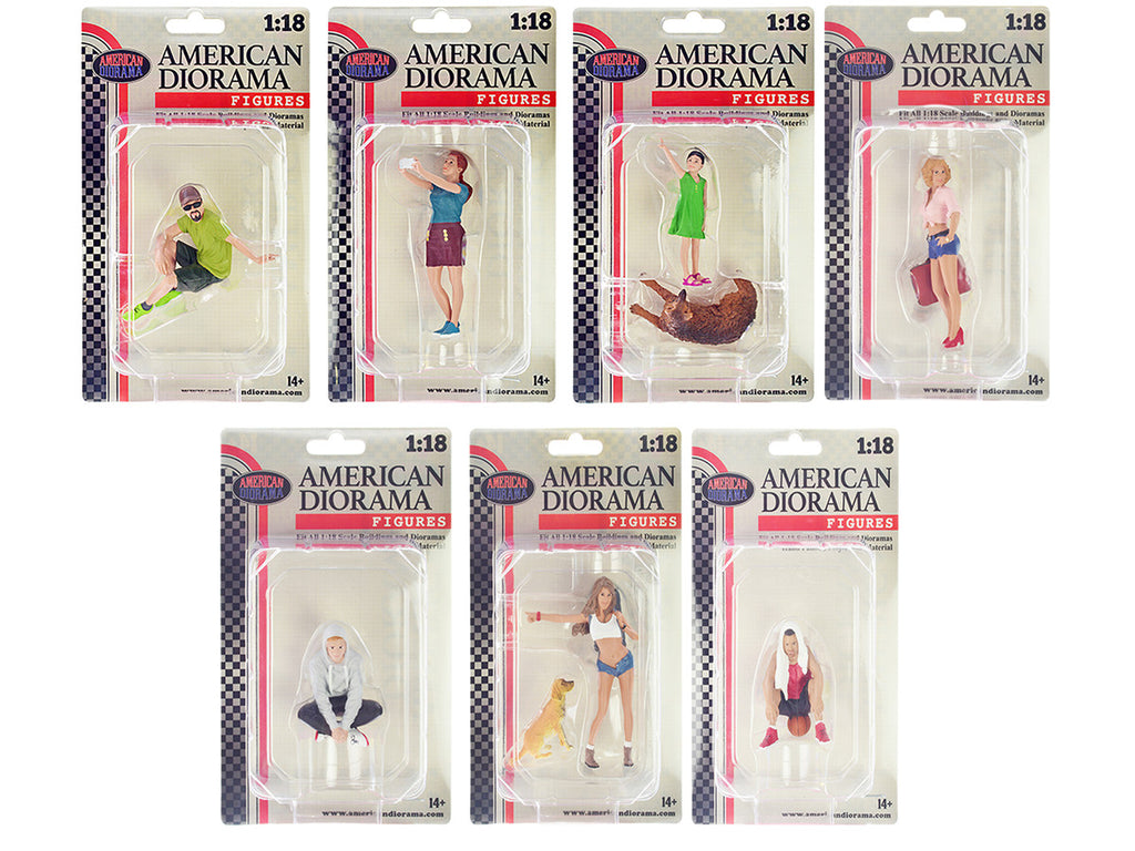 "Figure18 Series 1" 9 piece Figure Set for 1/18 Scale Models by American Diorama-3