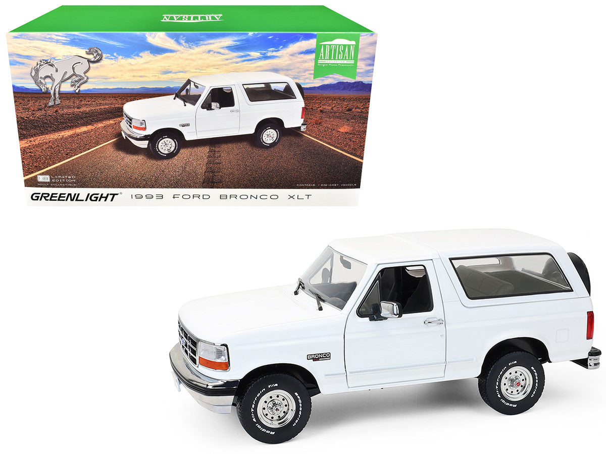 1993 Ford Bronco XLT Oxford White "Artisan Collection" 1/18 Diecast Model Car by Greenlight-4