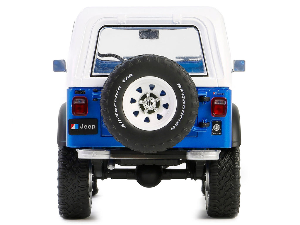 1978 Jeep CJ-7 Renegade Captain Blue Metallic with White Top "Artisan Collection" Series 1/18 Diecast Model Car by Greenlight-1