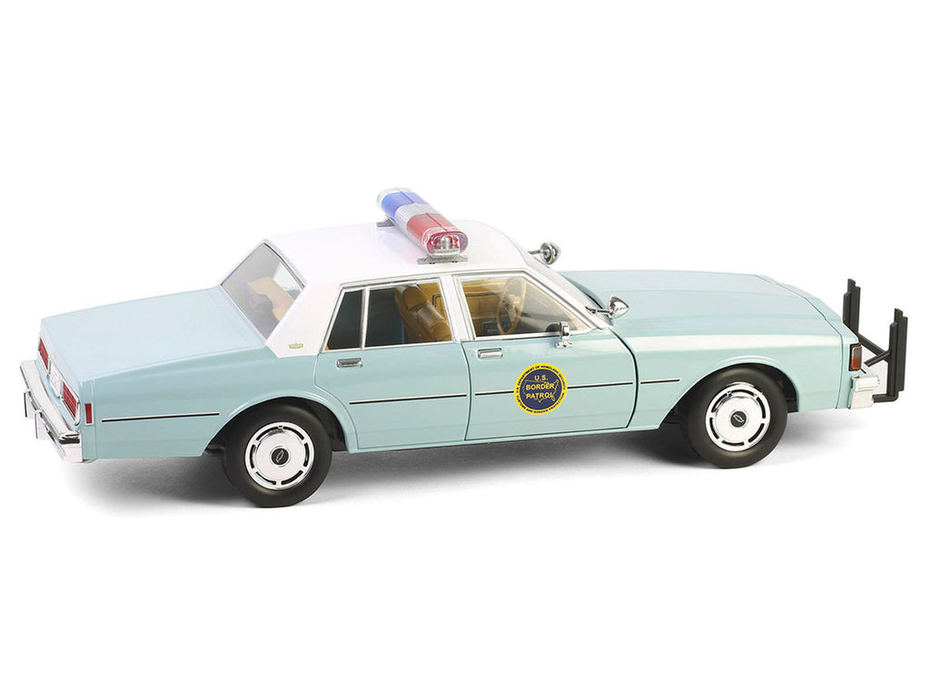 1987 Chevrolet Caprice 9C1 "US Border Patrol" Light Green with White Top "Artisan Collection" 1/18 Diecast Model Car by Greenlight-1