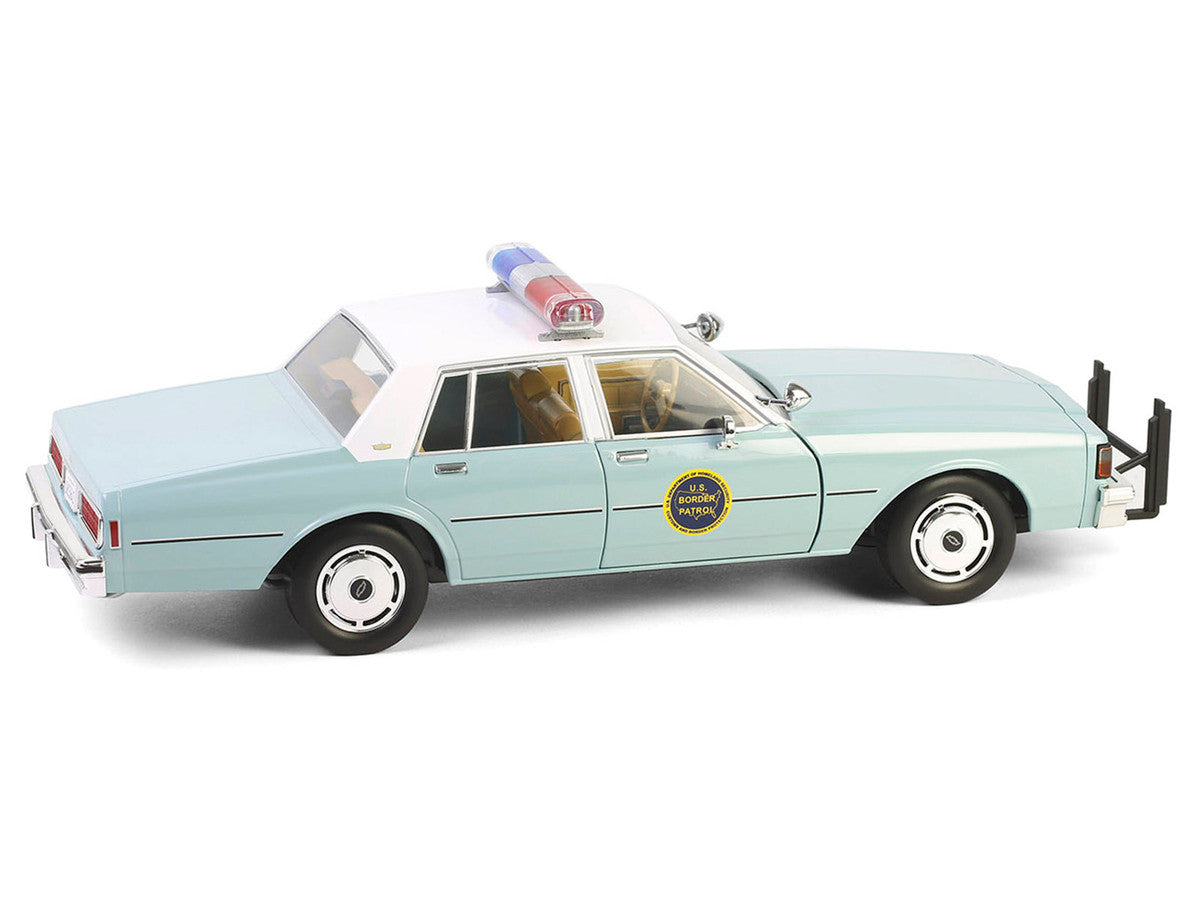 1987 Chevrolet Caprice 9C1 "US Border Patrol" Light Green with White Top "Artisan Collection" 1/18 Diecast Model Car by Greenlight-1