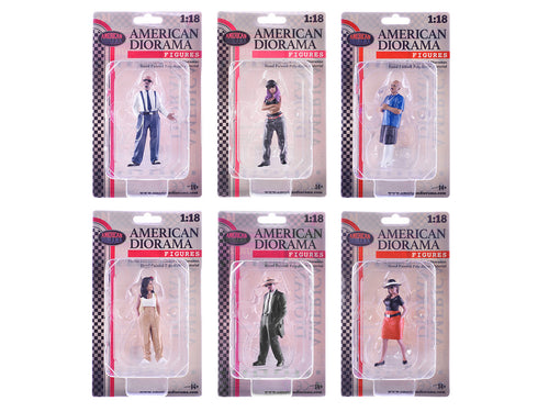 "Hanging Out 3" 6 piece Figure Set for 1/18 Scale Models by American Diorama-1
