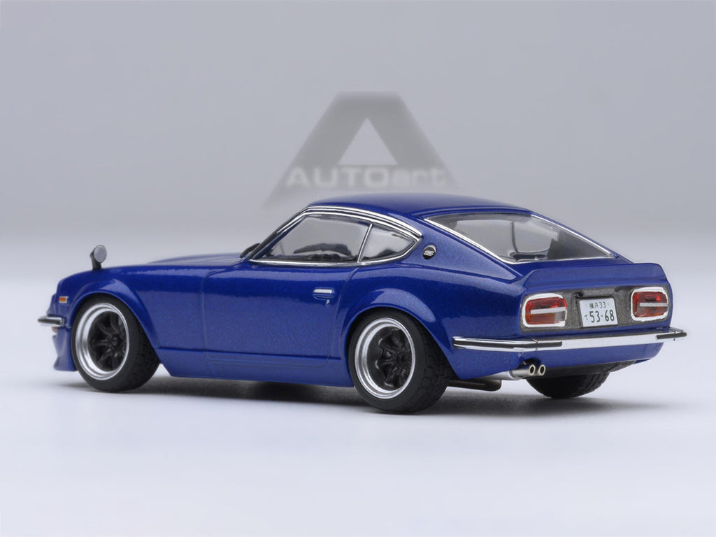 Nissan Fairlady Z RHD (Right Hand Drive) "Akuma No Z" Blue Metallic "Wangan Midnight - Comic #1 Version" Manga 1/64 Model Car by Autoart-0