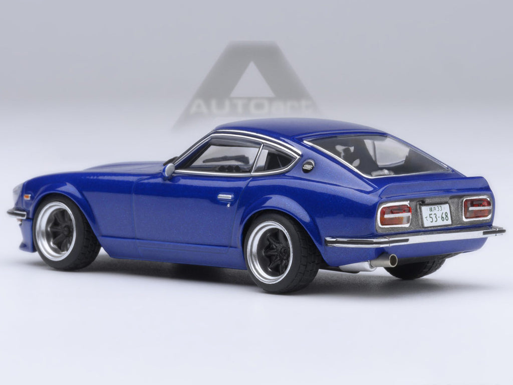 Nissan Fairlady Z RHD (Right Hand Drive) "Akuma No Z" Blue Metallic "Wangan Midnight - Comic #4 Version" Manga 1/64 Model Car by Autoart-3