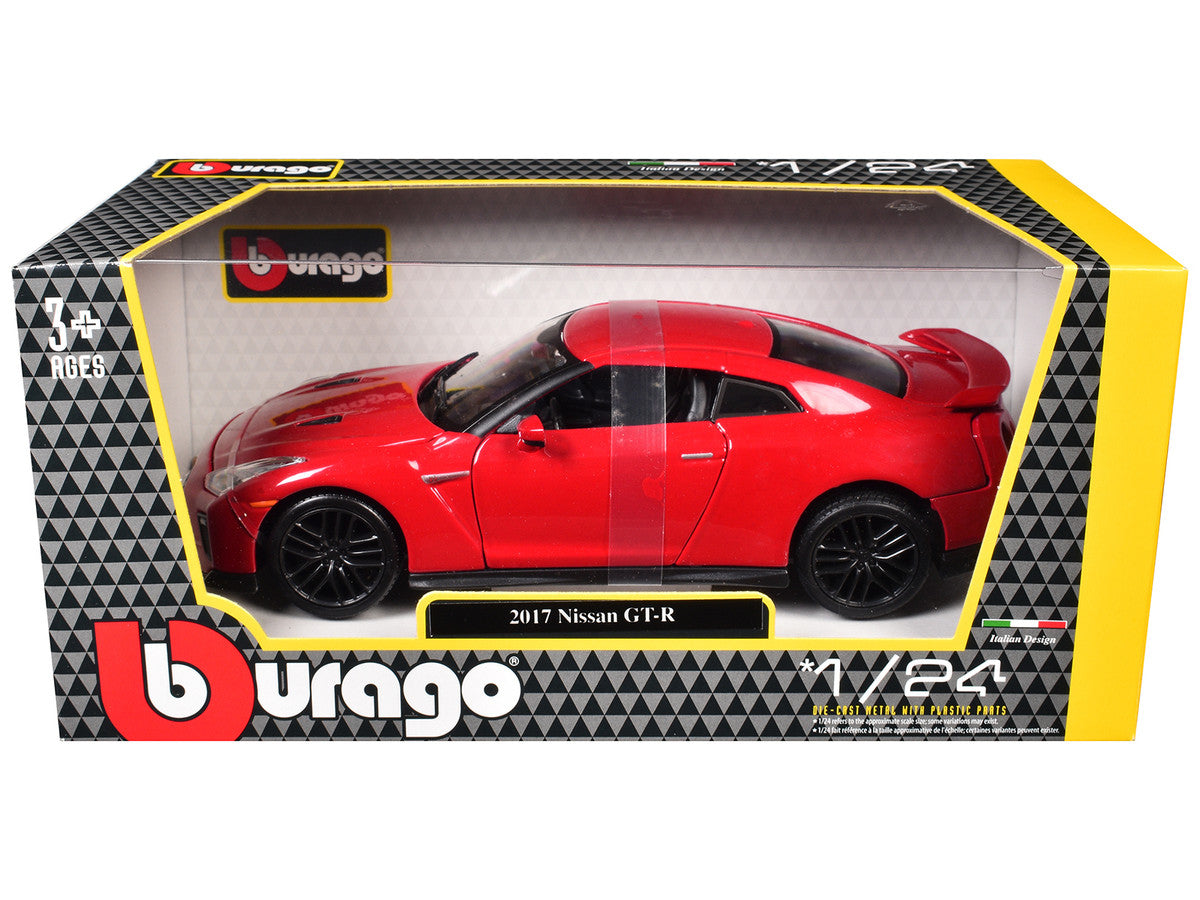 2017 Nissan GT-R R35 Red 1/24 Diecast Model Car by BBurago-2