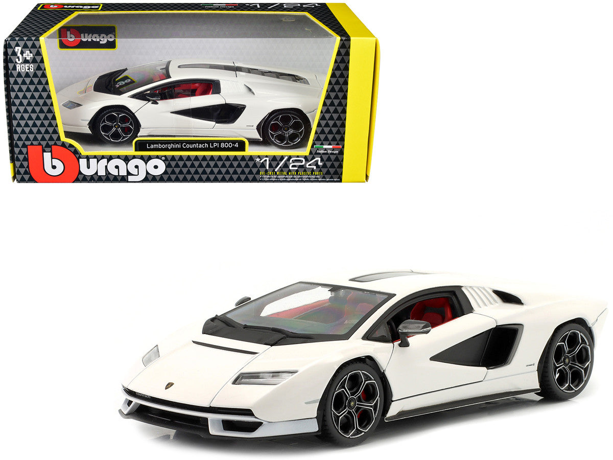 Bburago Lamborghini Countach LPI 800-4 White 1/24 Diecast Model Car-0