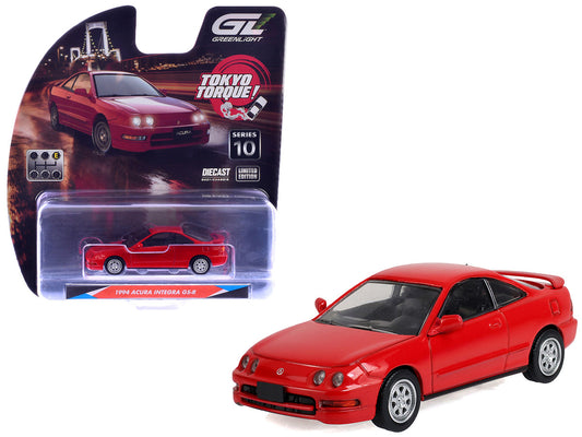 1994 Acura Integra GS-R Milano Red "Tokyo Torque" Series 10 1/64 Diecast Model Car by Greenlight-0