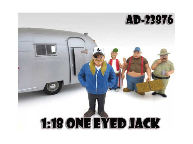 One Eyed Jack "Trailer Park" Figure For 1:18 Scale Diecast Model Cars by American Diorama-0