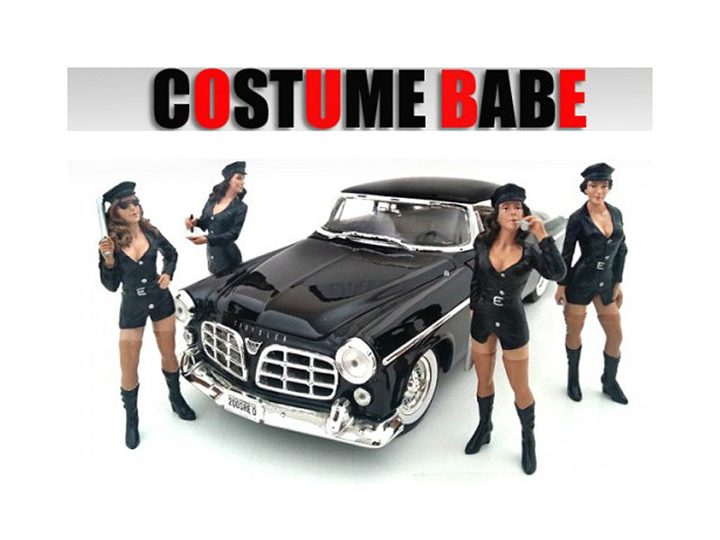"Costume Babes" 4 Piece Figure Set For 1:24 Scale Models by American Diorama-0