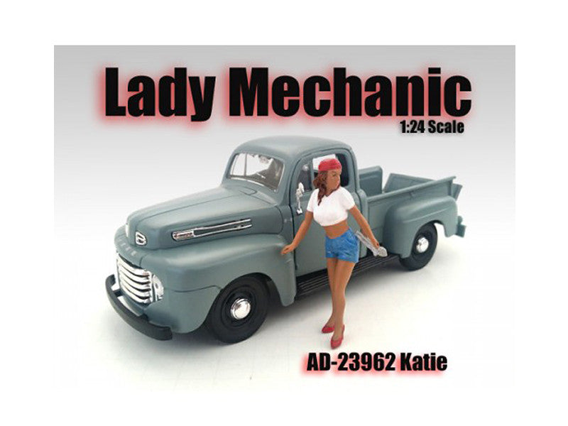 Lady Mechanic Katie Figurine for 1/24 Scale Models by American Diorama-0