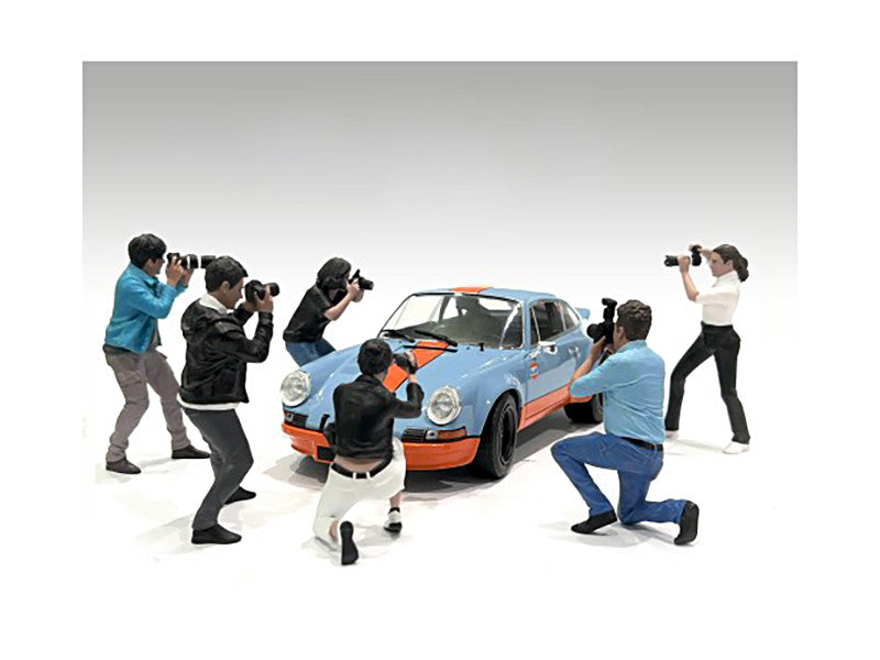 "Photographers" 6 piece Figure Set for 1/24 Scale Models by American Diorama-1