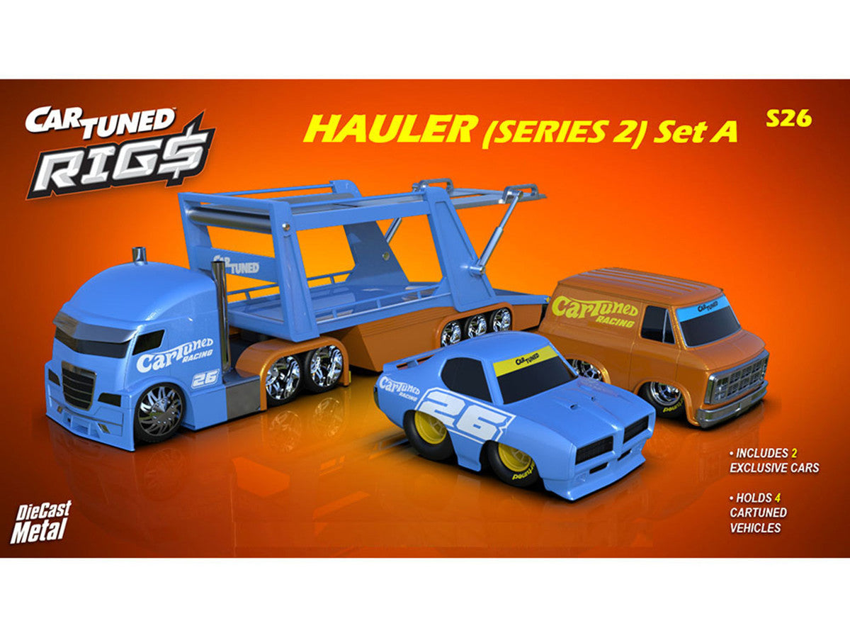 "Rigs Car Hauler" Series #2 Set of 3 pieces Diecast Model Cars by CarTuned-0