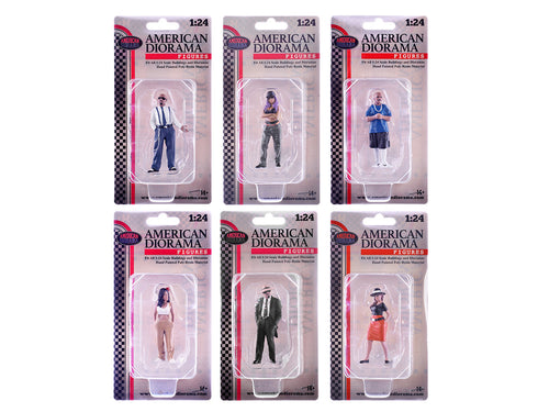 "Hanging Out 3" 6 piece Figure Set for 1/24 Scale Models by American Diorama-1