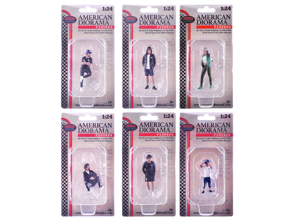"LB Nation" 6 piece Figure Set for 1/24 Scale Models by American Diorama-1