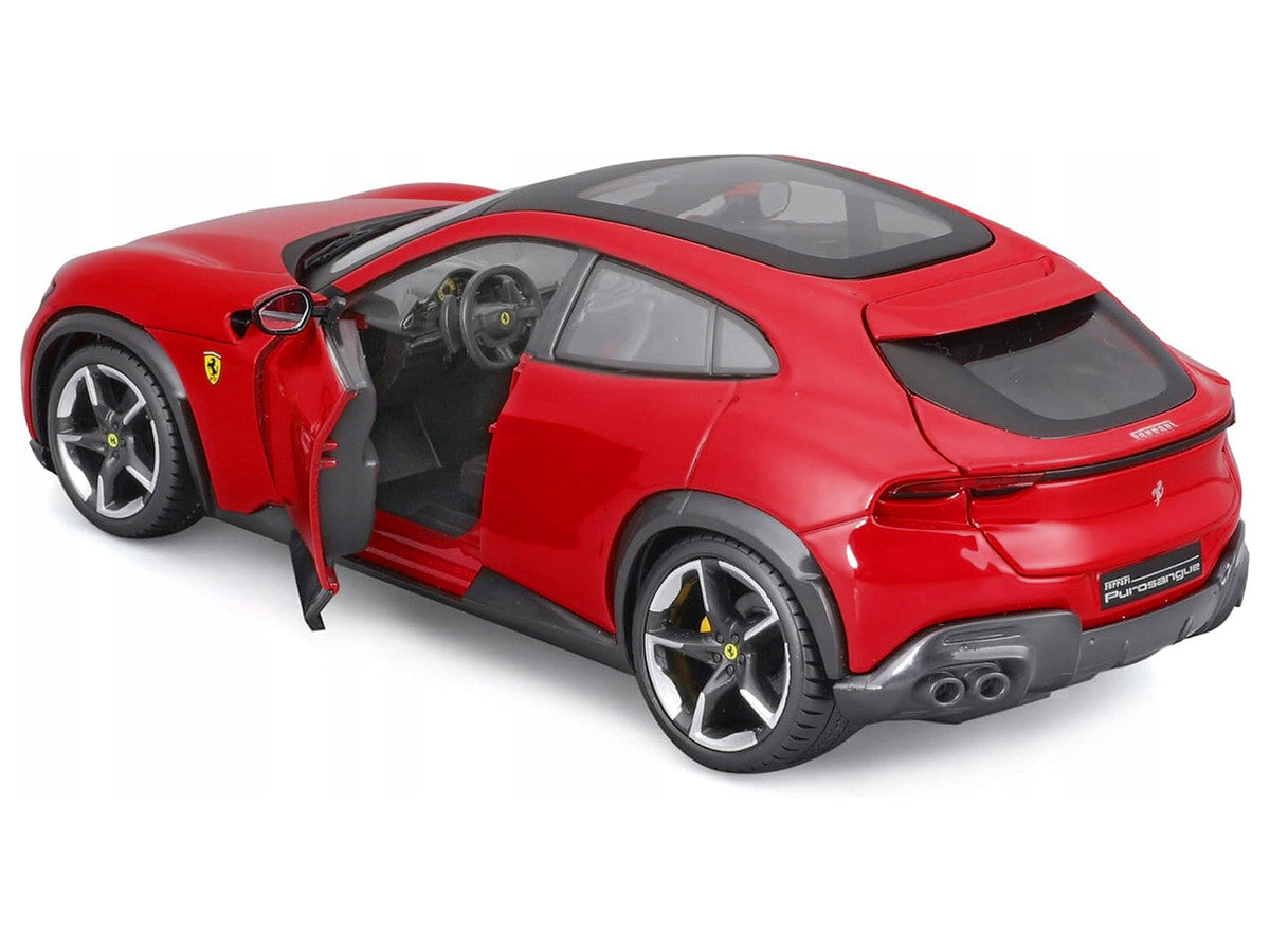 Ferrari Purosangue Red 1/24 Diecast Model Car with Sunroof Bburago-2