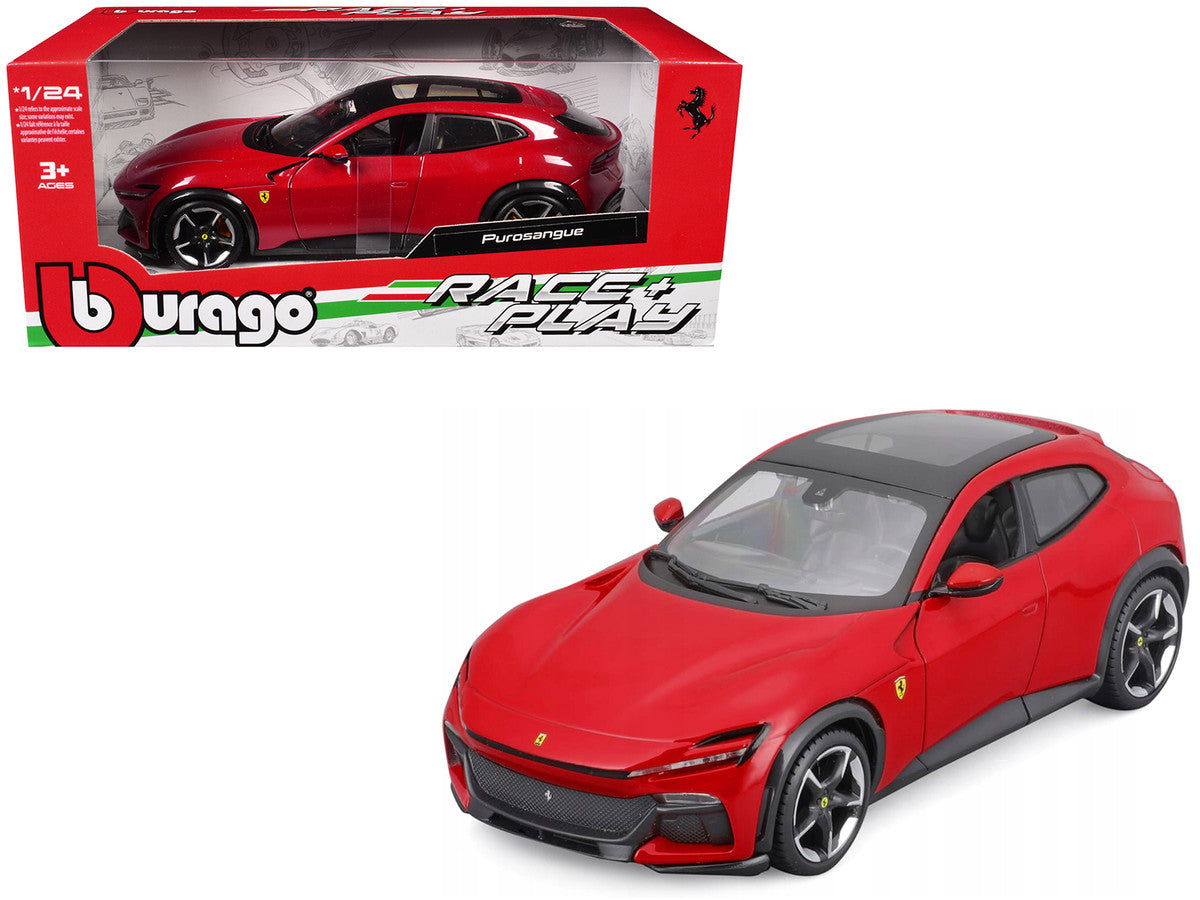Ferrari Purosangue Red 1/24 Diecast Model Car with Sunroof Bburago-3