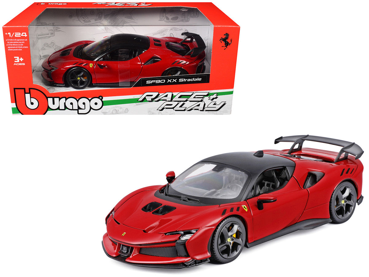 Bburago 1/24 Ferrari SF90 XX Stradale Diecast Model Red Black-4