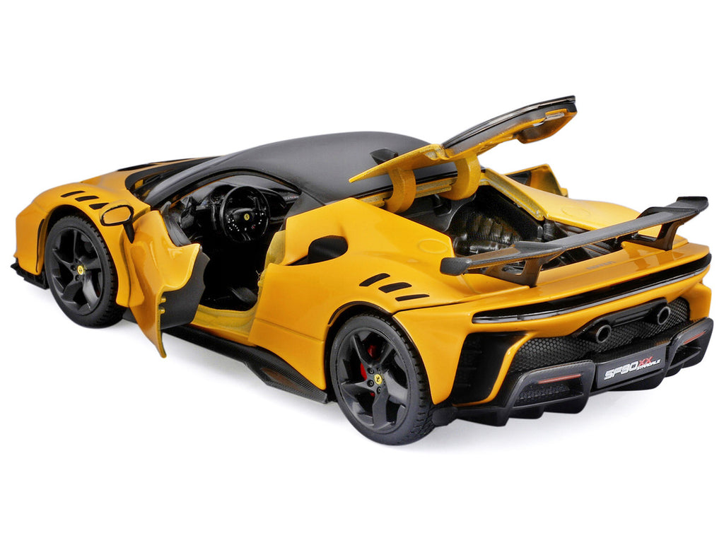 Bburago 1/24 Ferrari SF90 XX Stradale Yellow Diecast Model Car-1