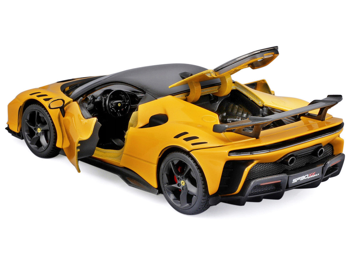 Bburago 1/24 Ferrari SF90 XX Stradale Yellow Diecast Model Car-1