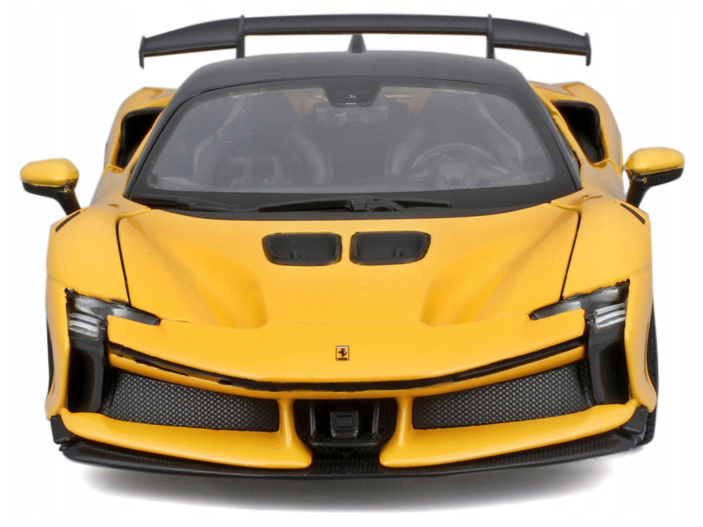 Bburago 1/24 Ferrari SF90 XX Stradale Yellow Diecast Model Car-2