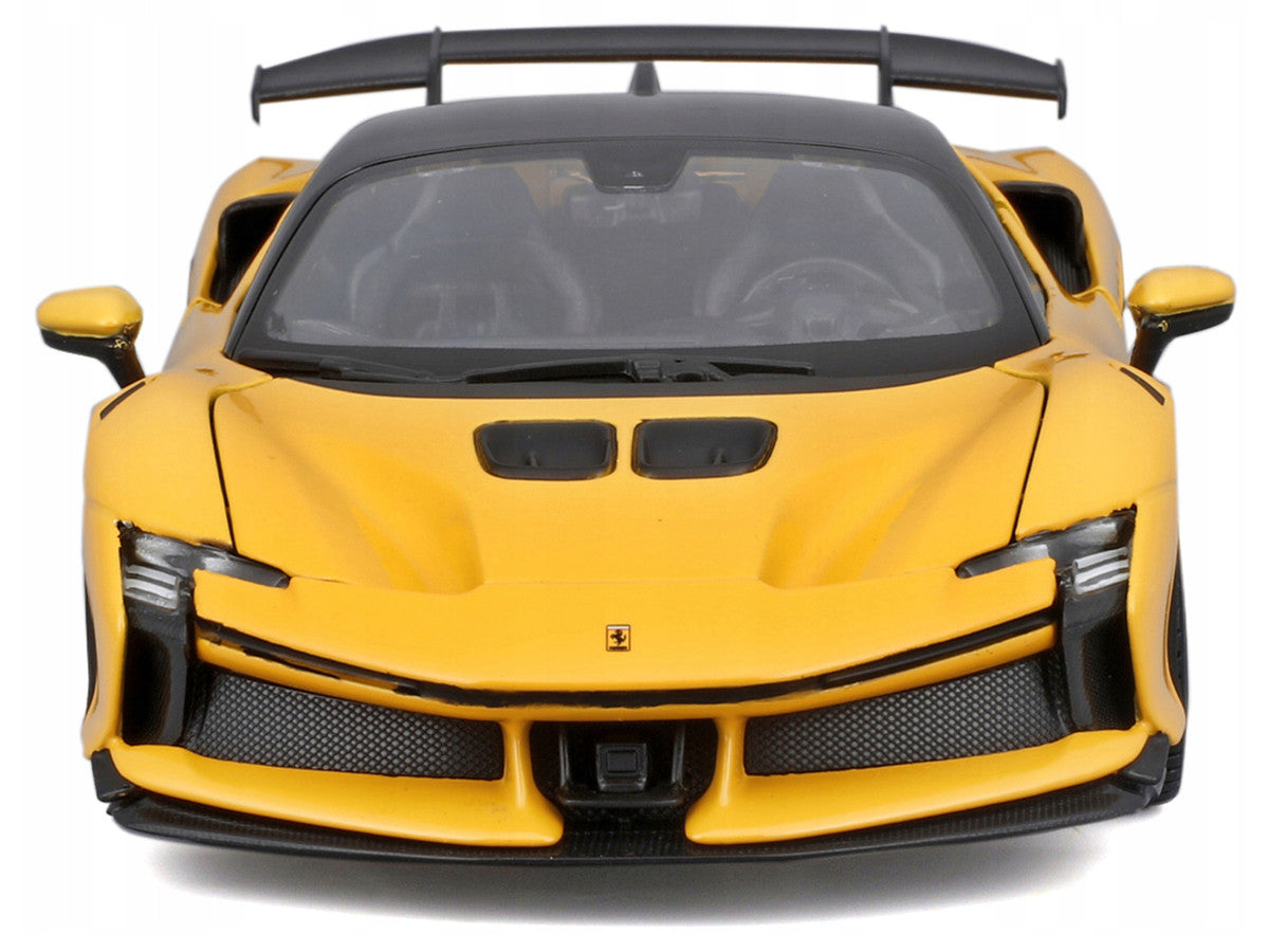 Bburago 1/24 Ferrari SF90 XX Stradale Yellow Diecast Model Car-2