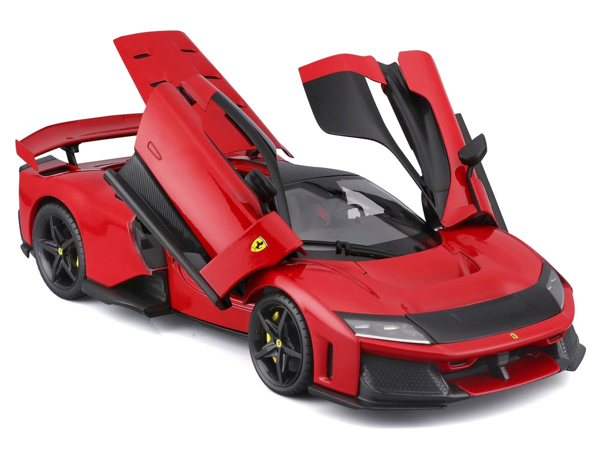 Bburago Ferrari F80 1/24 Diecast Model Car Red Black Top Race Play-0