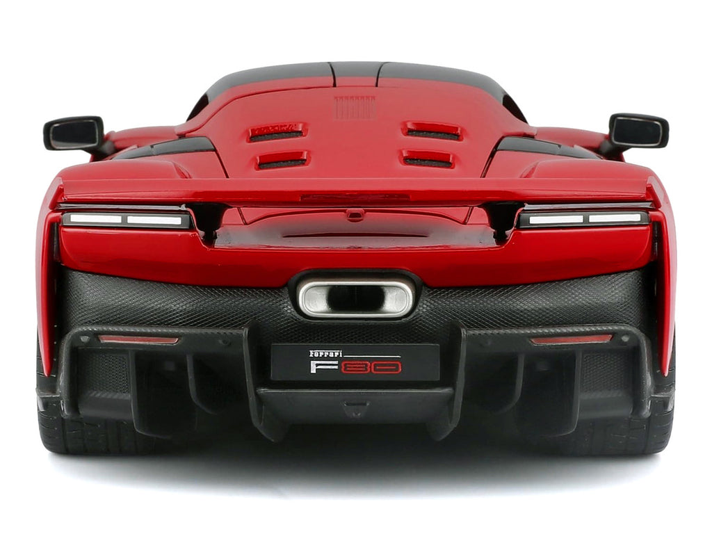 Bburago Ferrari F80 1/24 Diecast Model Car Red Black Top Race Play-3