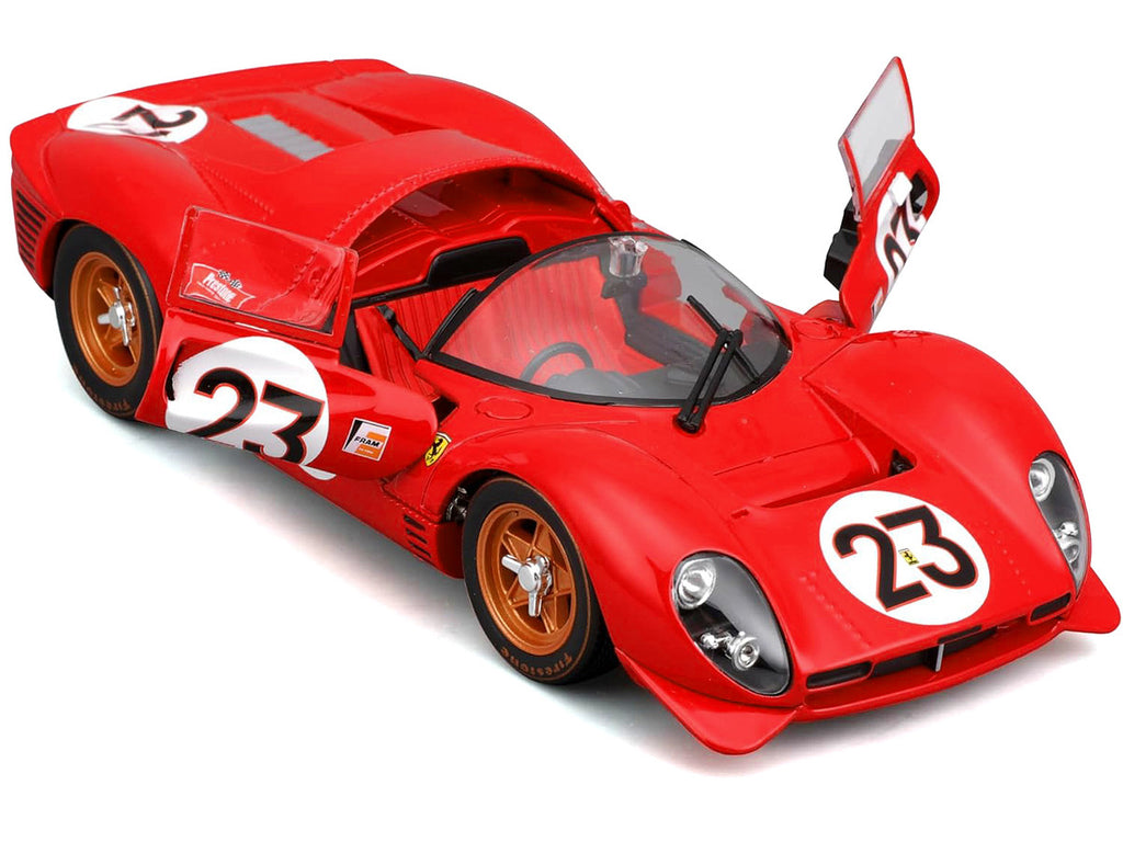 Bburago Ferrari 330 P4 1/24 Diecast Model Car 1967 Daytona Winner-1