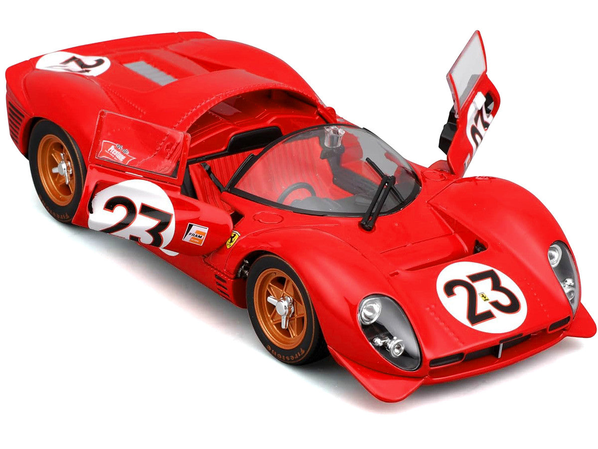 Bburago Ferrari 330 P4 1/24 Diecast Model Car 1967 Daytona Winner-1