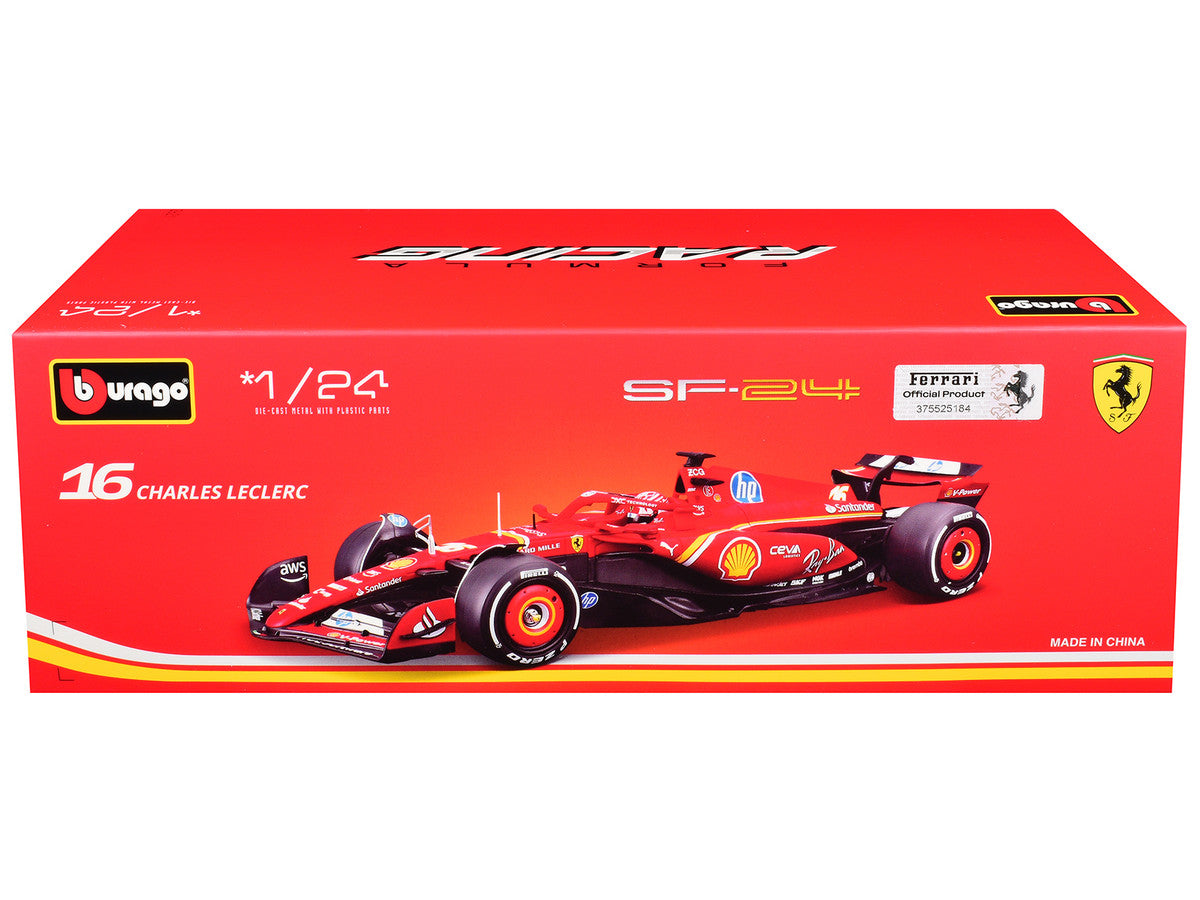 Ferrari SF-24 Charles Leclerc 1/24 Diecast F1 Model Car Bburago-2
