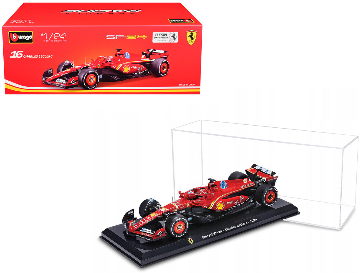 Ferrari SF-24 Charles Leclerc 1/24 Diecast F1 Model Car Bburago-0