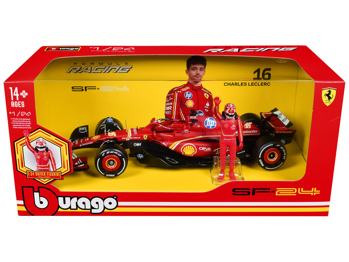 Ferrari SF-24 #16 Charles Leclerc 1/24 F1 Diecast Model Car by Bburago-0